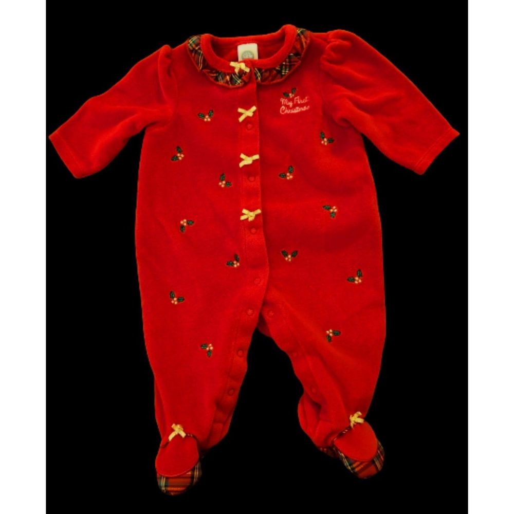 My First Christmas Velvet Onesie Size 3m ☆Great Condition☆
